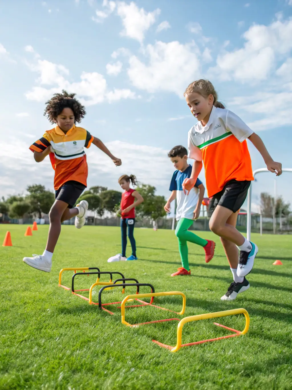 A group of athletes participating in a track and field event organized by UNION SPORTIVE TOUCYCOISE, showing the diversity of athletic disciplines.
